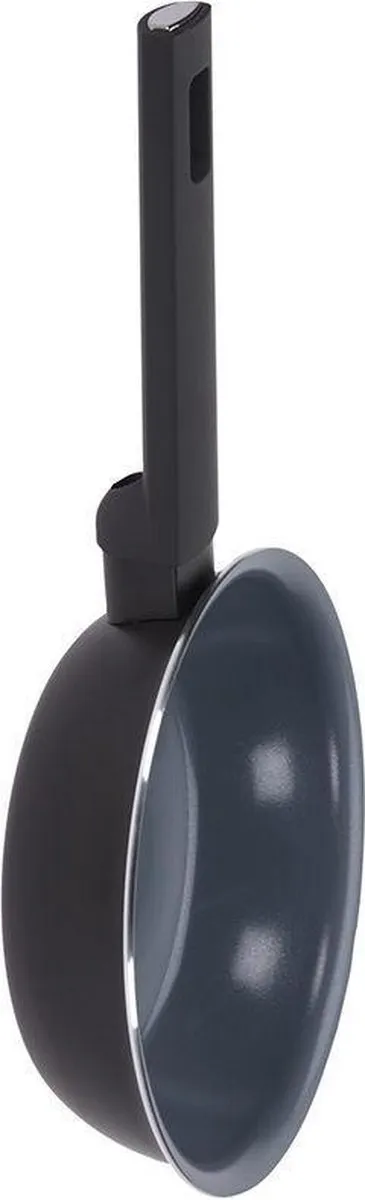 Excellent Houseware Koekenpan 20cm - Aluminium - Zwart/Grijs