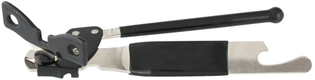 Fackelmann 45524 Blikopener 2-in-1 - Verchroomd/Zwart