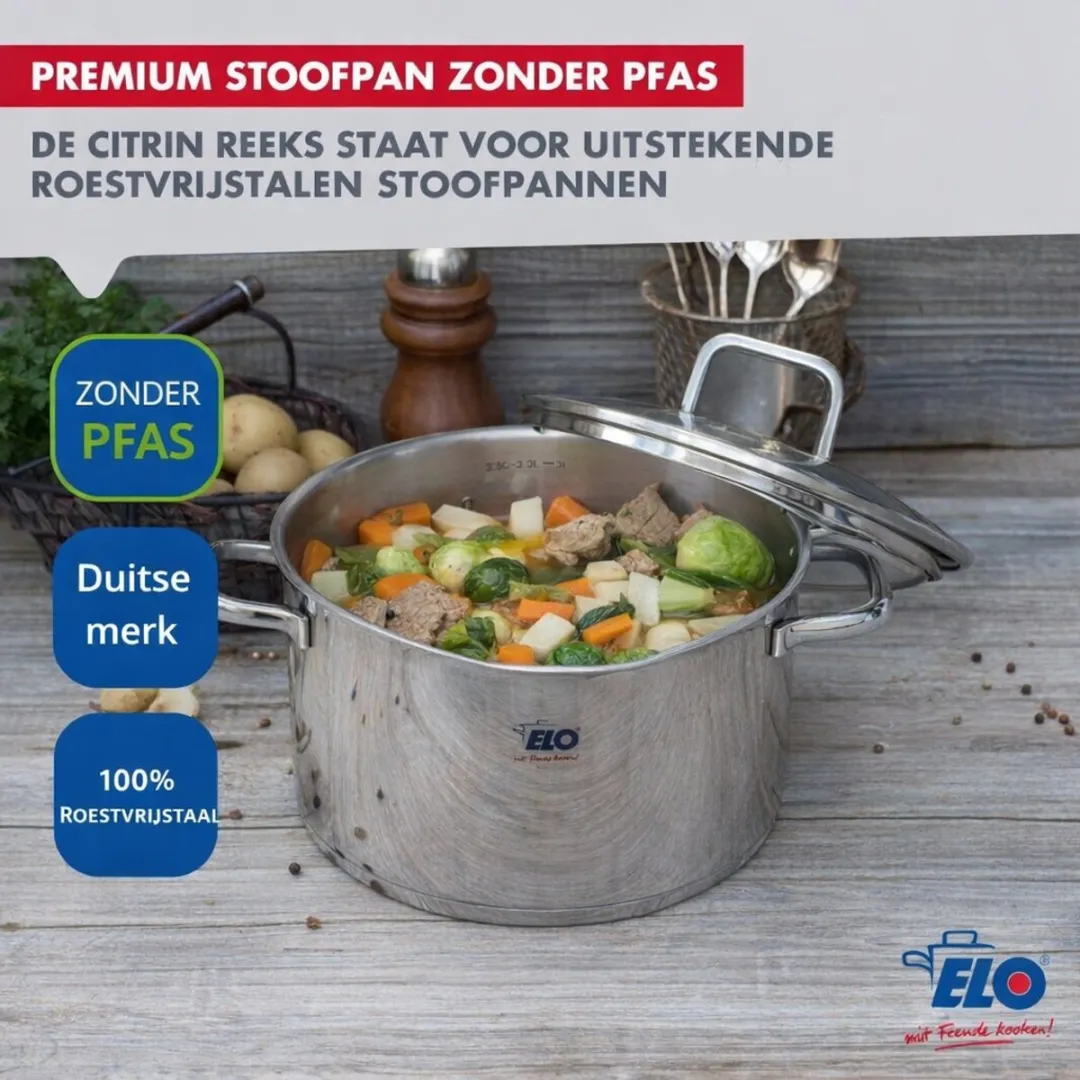 Fackelmann Elo 9993550 Braadpansset 3-delig - 12/16/20cm - Roestvrijstaal