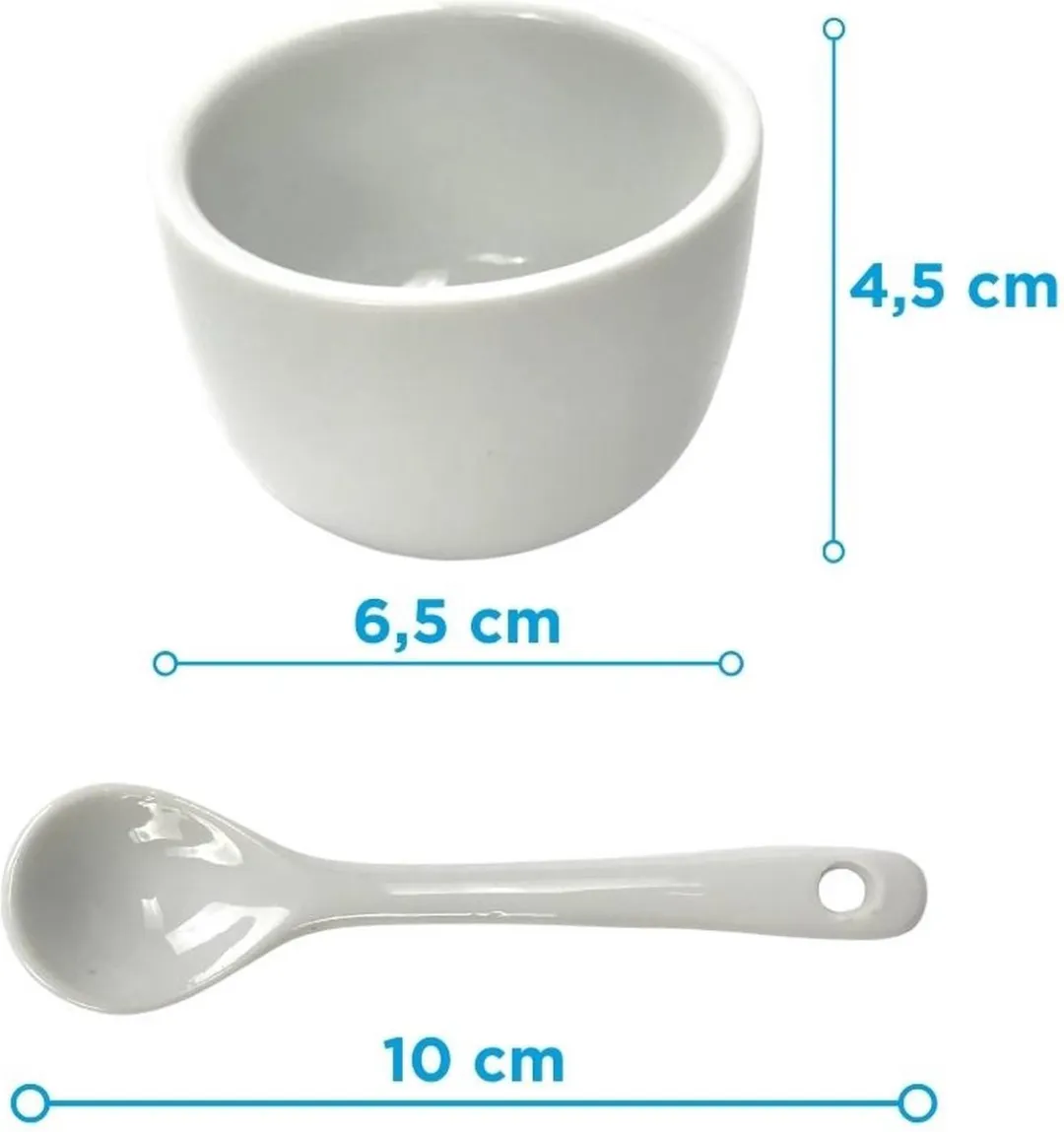 Excellent Houseware T82795880010 Schaaltjes - 3 Stuks - Wit - afbeelding 6 van 6