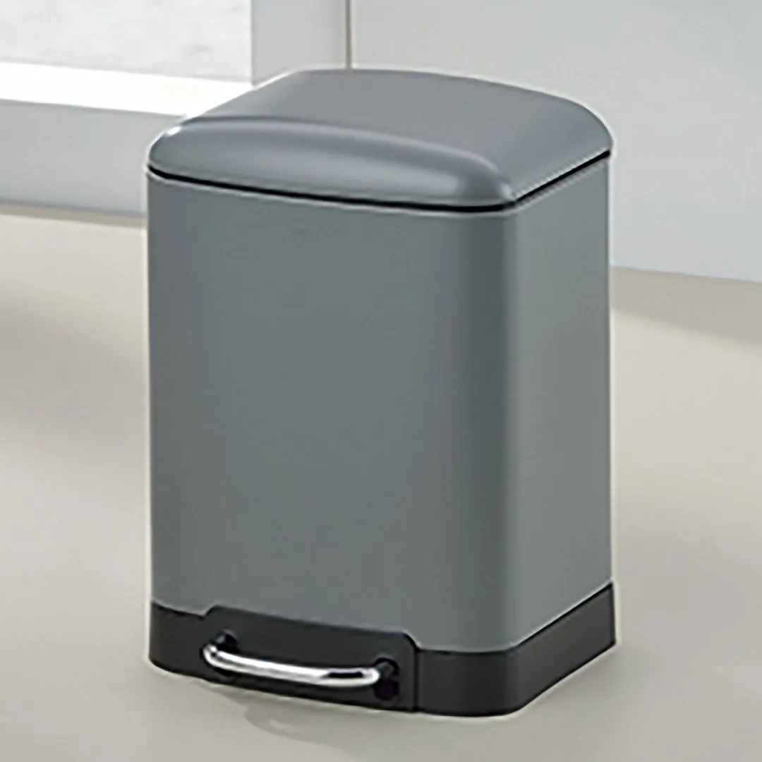 Kela RVS Afvalemmer 6L - Donker Grijs