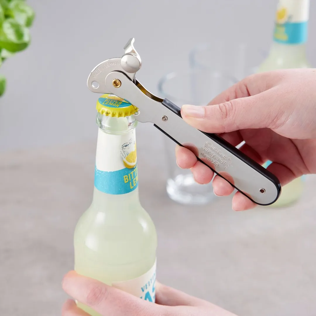 Westmark Lever Blikopener met Flesopener 16,2cm - Staal - Zilver