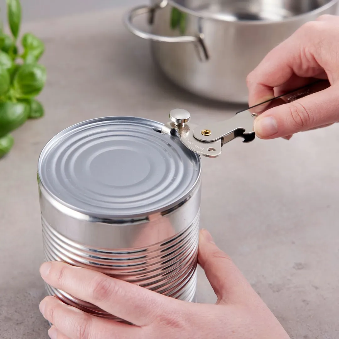 Westmark Lever Blikopener met Flesopener 16,2cm - Staal - Zilver
