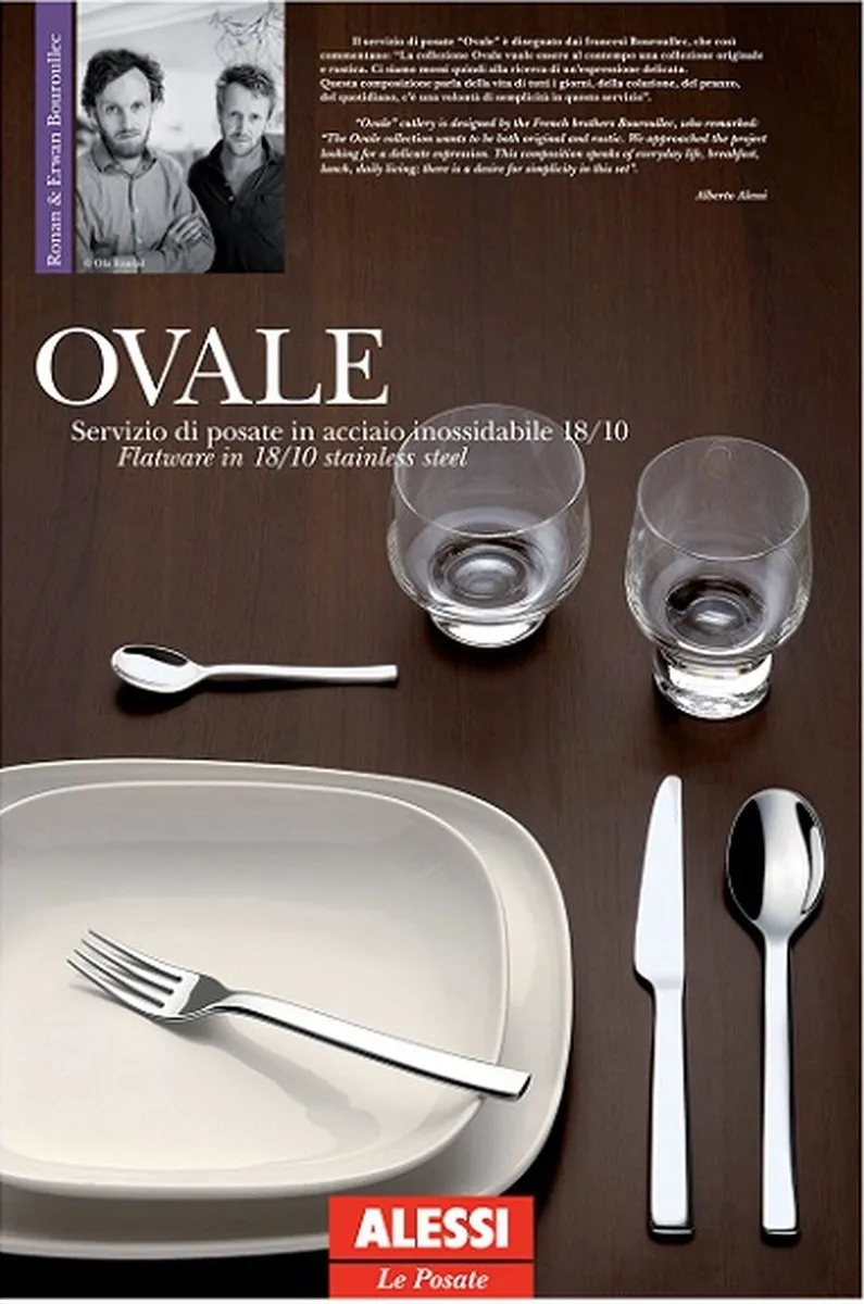 Alessi Ovale Bestekset REB09S24 - 24-delig - Zilver