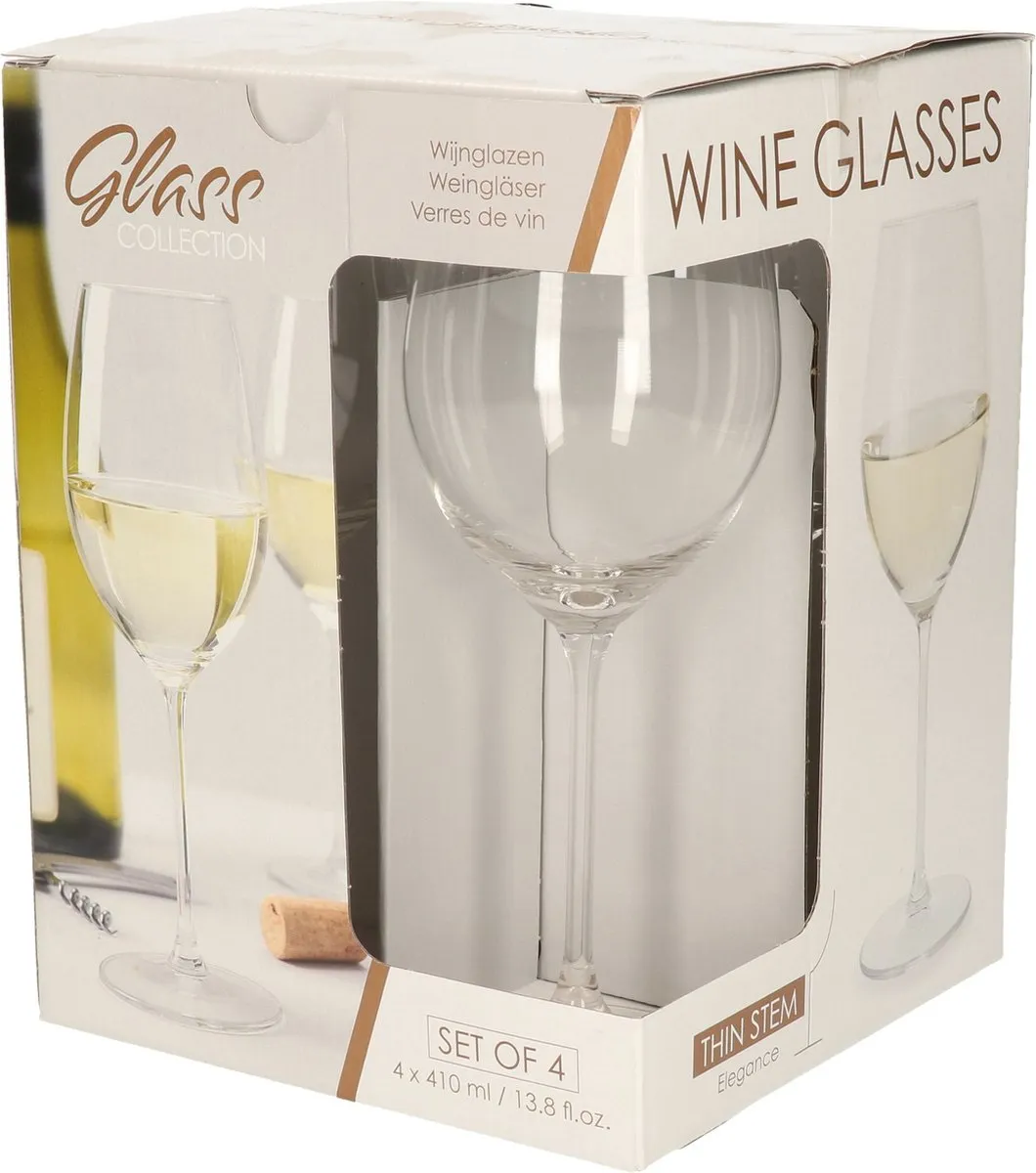 Excellent Houseware Wijnglazen 410ml - 4 Stuks