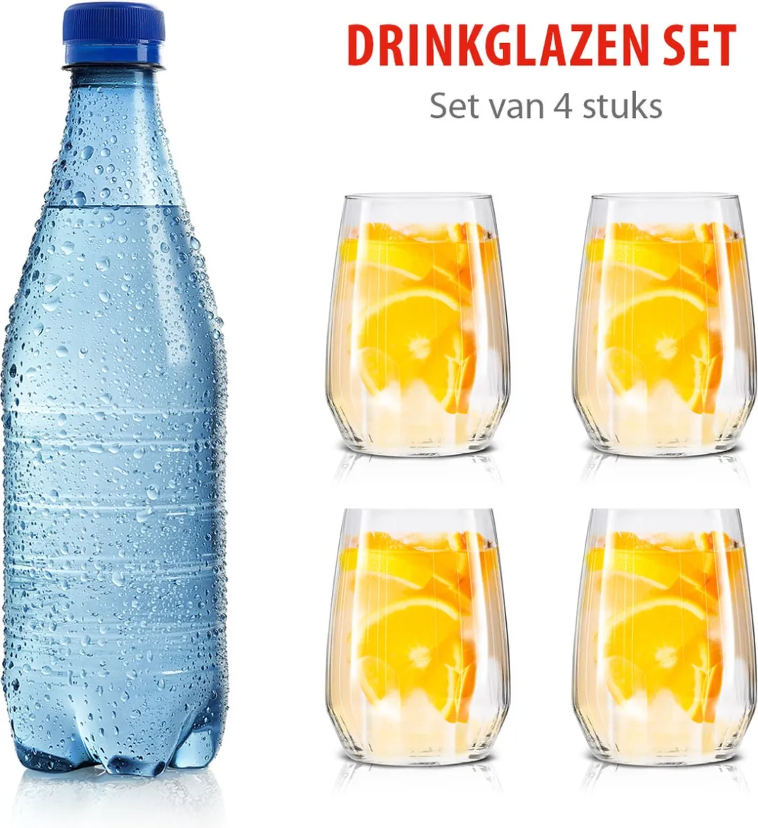 Alpina Drinkglazen Set 4 Stuks - 44cl Transparant