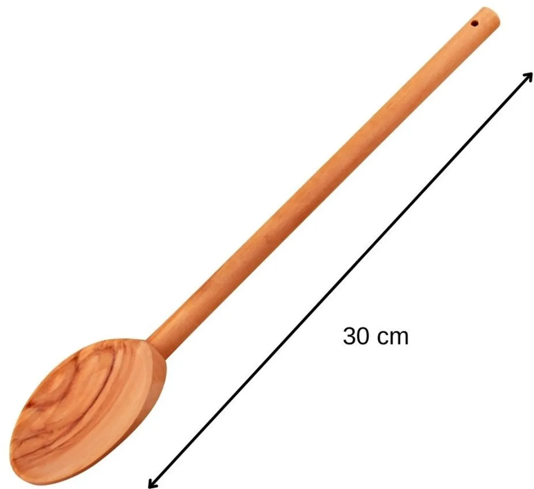 Fackelmann Olijfhouten Keukenlepels 30cm - 2 Stuks