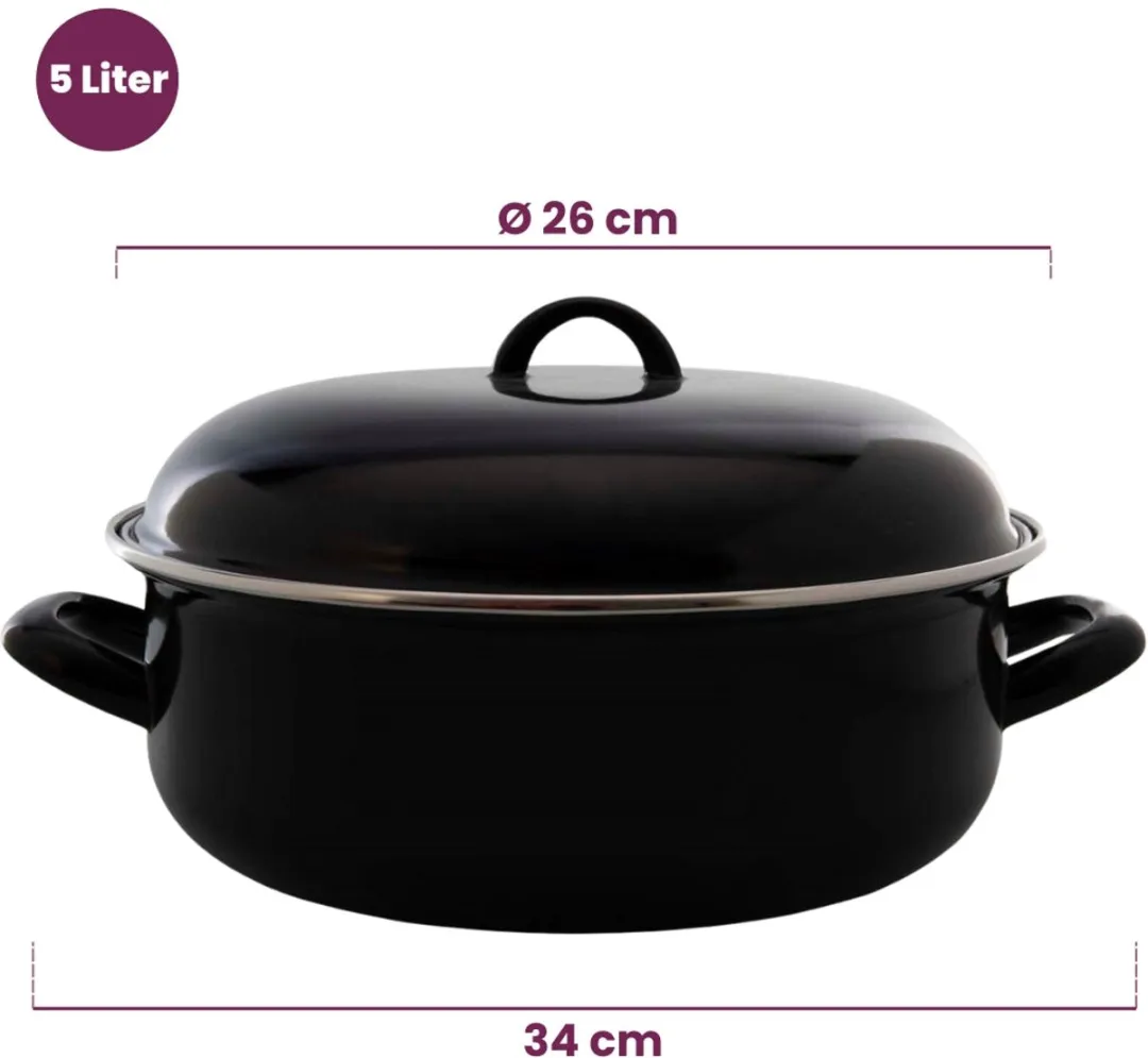 Cookinglife Braadpan 5L - Ø26cm - Zwart