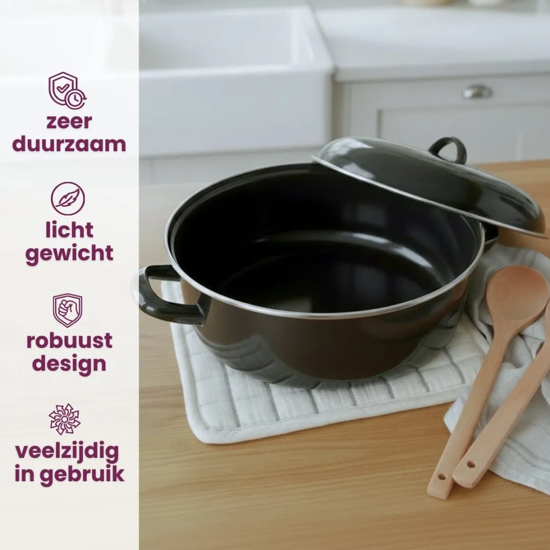 Cookinglife Braadpan 5L - Ø26cm - Zwart