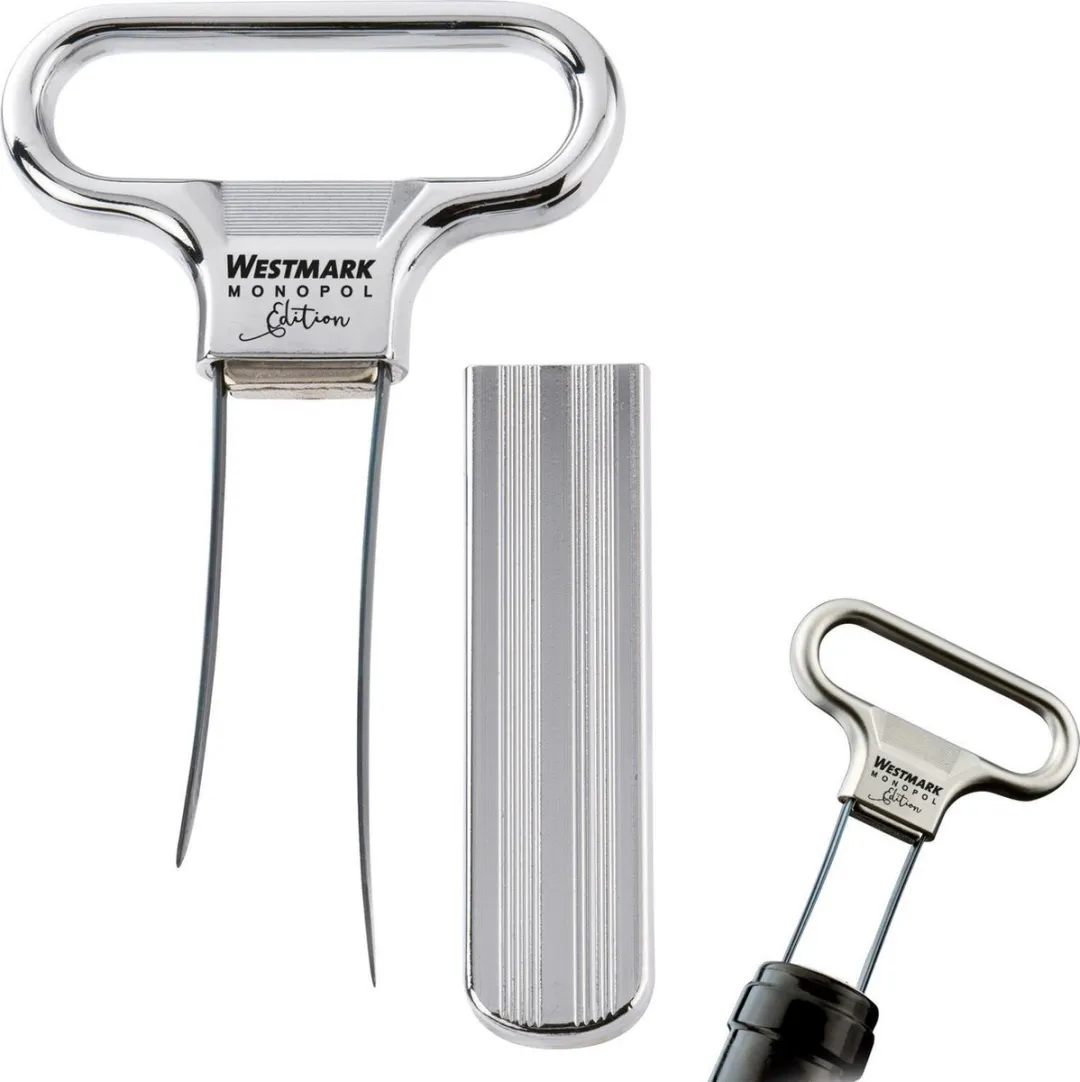 Westmark Monopol Edition Laschenkurkentrekker & Flesopener - Ah-So - Zilver