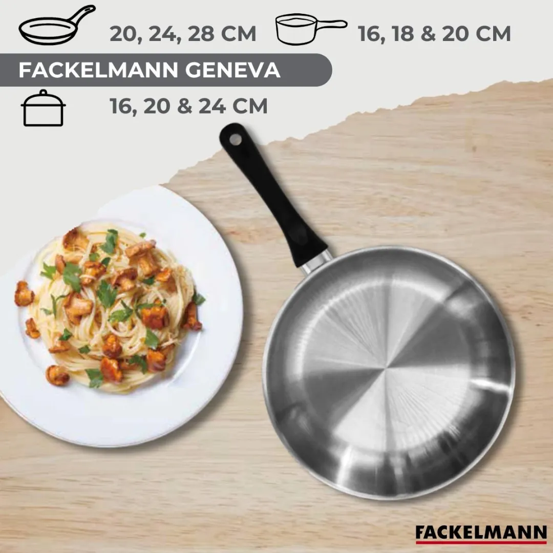 Fackelmann 9358250B88 Keukenset - 9 Pannen - Roestvrij staal/Zwart