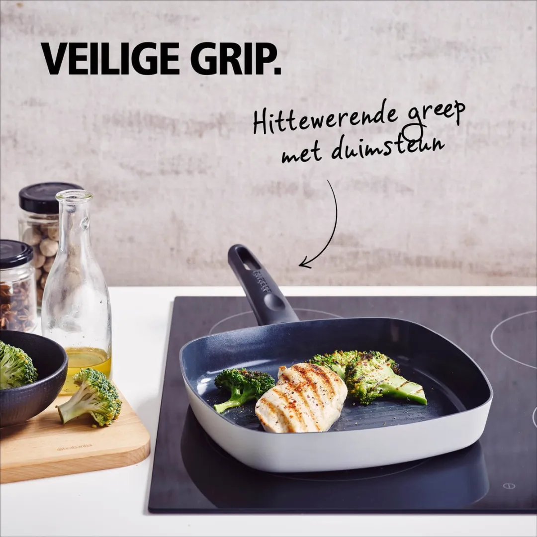 Brabantia INDU+ Grillpan 26cm - Grijs
