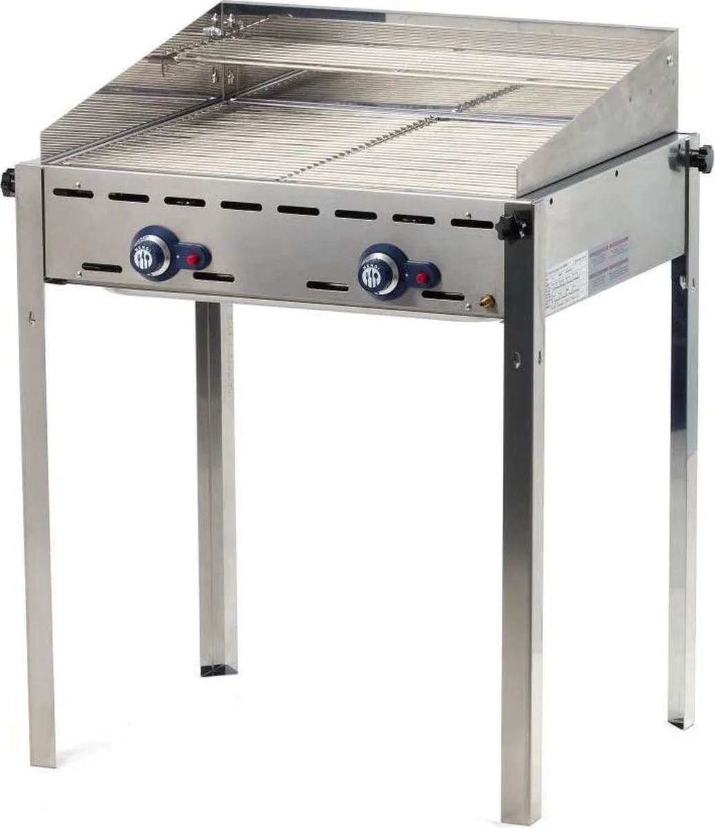 HENDI Windbestendige BBQ 2 Branders 11,6kW - RVS