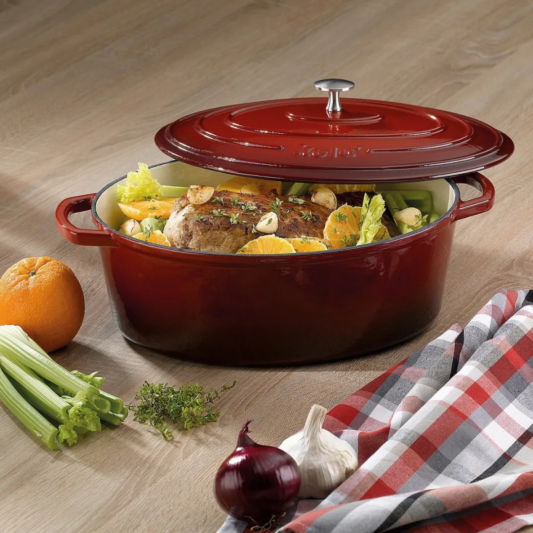 Kela Gietijzeren Braadpan Rood 6L - 26cm