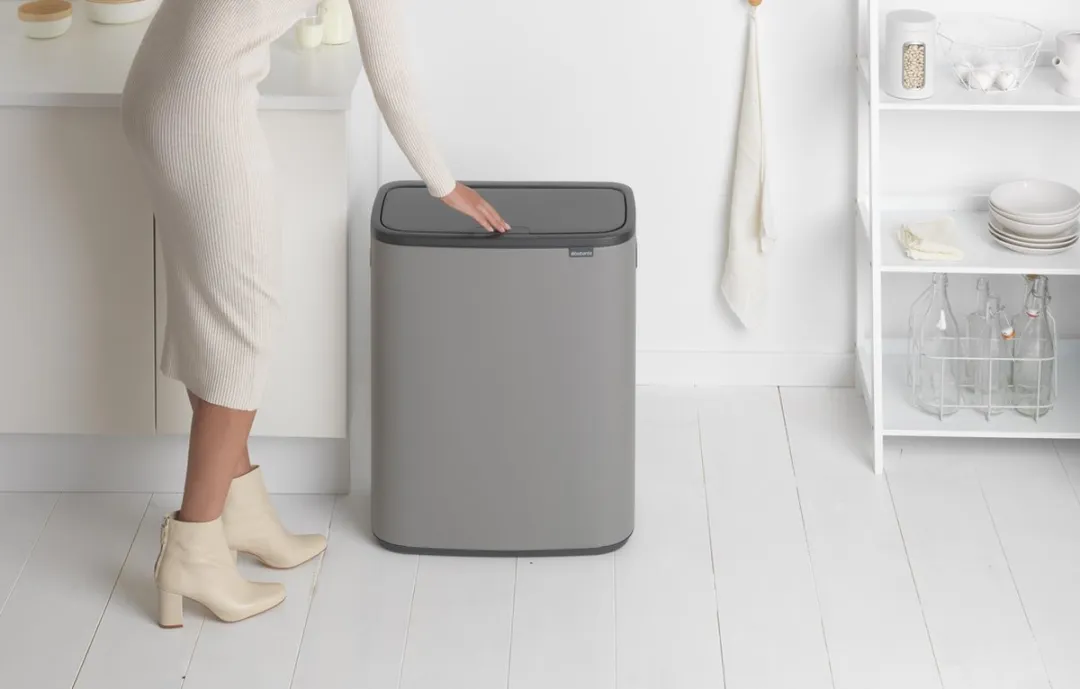 Brabantia Bo Touch Bin Prullenbak 60L - 1 Vak - Mineral Concrete Grey - afbeelding 5 van 6