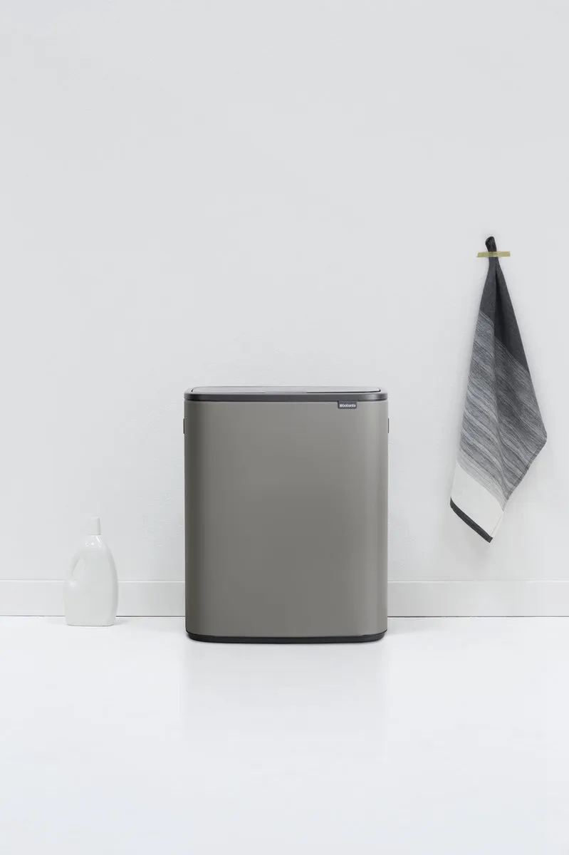 Brabantia Bo Touch Bin Prullenbak 60L - 1 Vak - Mineral Concrete Grey - afbeelding 6 van 6