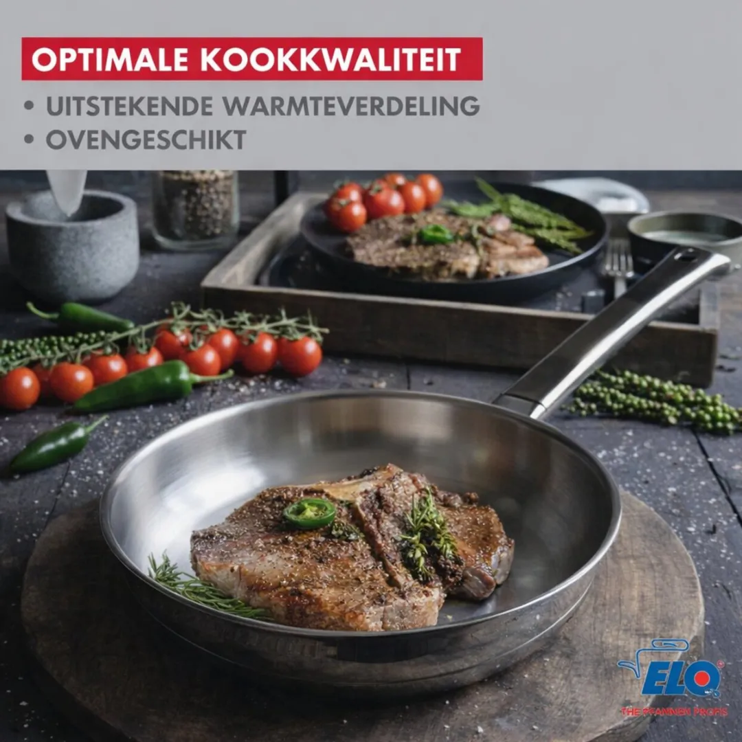 Fackelmann Elo 9879850 Keukenset 5-delig - 2 Koekenpannen 24/32cm 3 Steelpannen 14/16/24cm