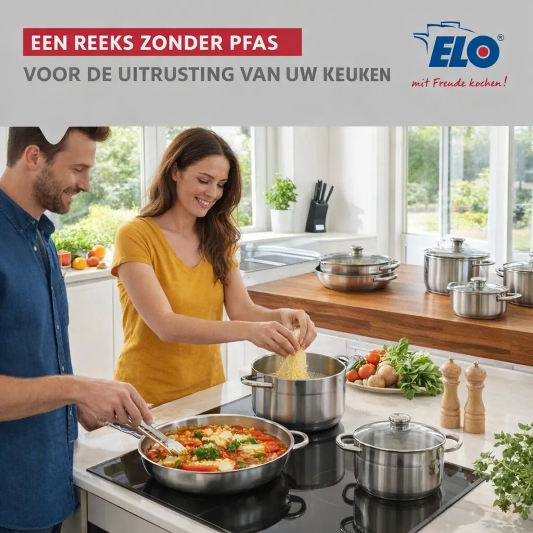 Fackelmann Elo 9879850 Keukenset 5-delig - 2 Koekenpannen 24/32cm 3 Steelpannen 14/16/24cm
