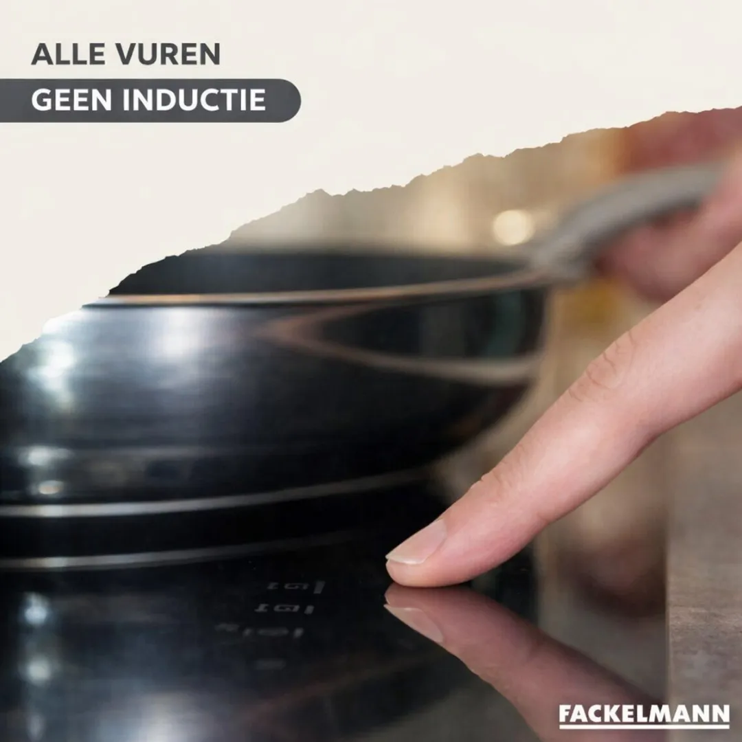 Fackelmann 9443950 Set Roestvrijstalen Pannen - 2+3-delig 12-28cm - Inductie