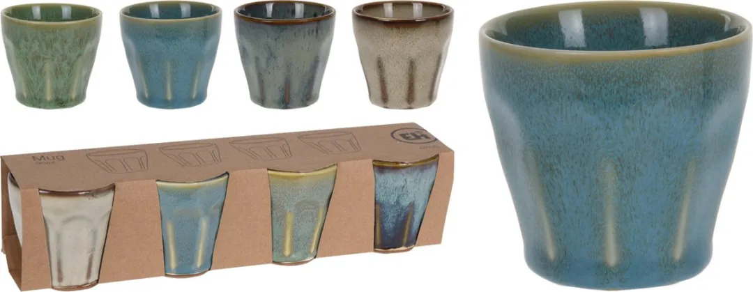 Excellent Houseware Espresso Kopjes 90ml - 4 Stuks - Multi - afbeelding 6 van 6