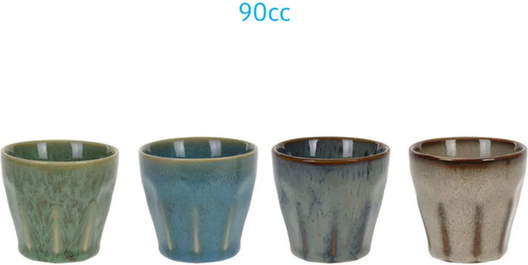 Excellent Houseware Espresso Kopjes 90ml - 4 Stuks - Multi