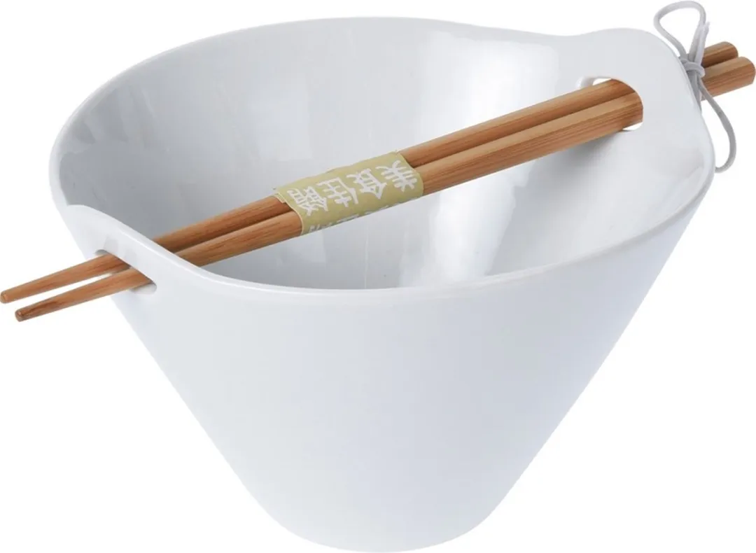 Excellent Houseware Ramen Kom - Porselein Wit - Ø16cm