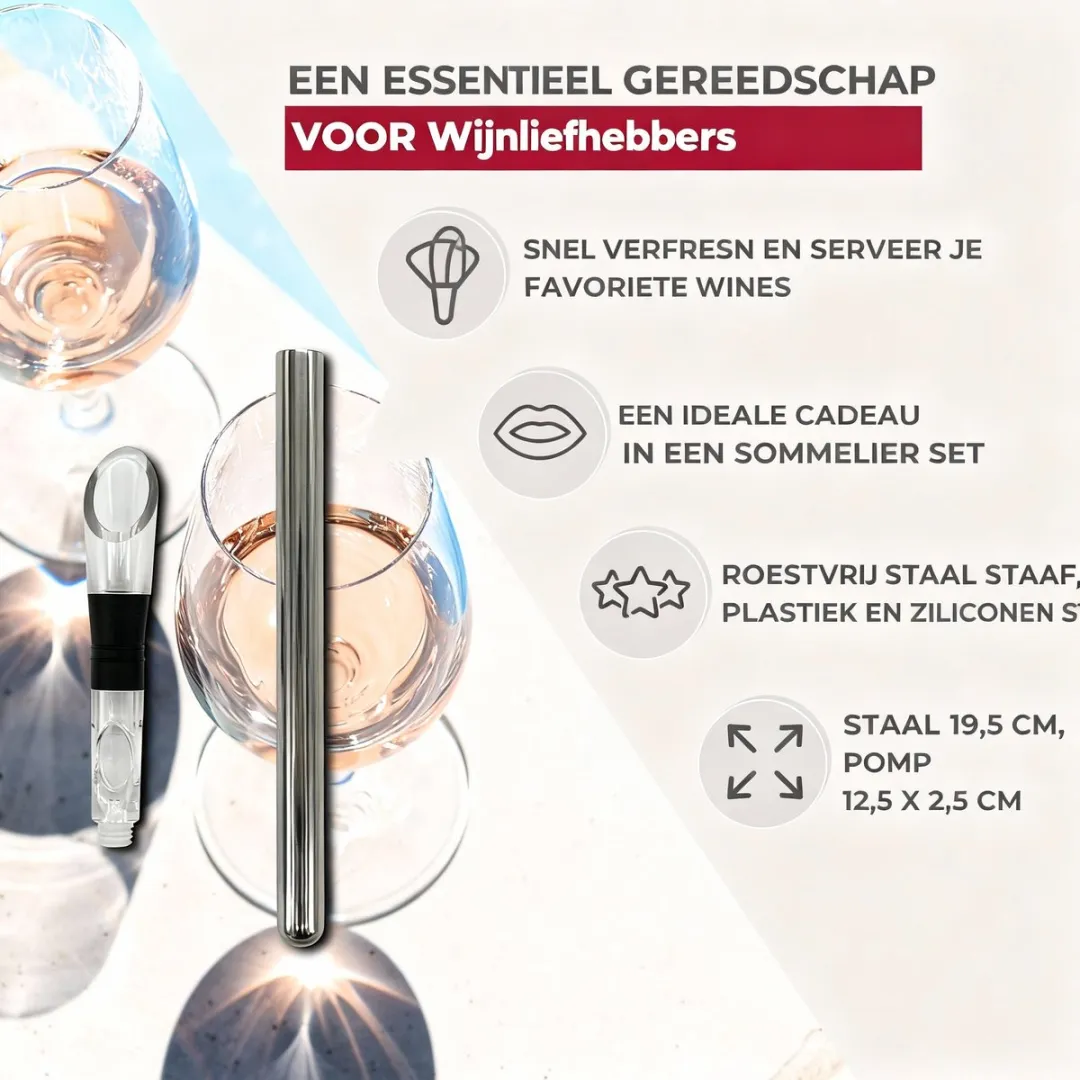 Fackelmann Wijnfleskoeler 49582 - 19,5cm - Zwart/Grijs