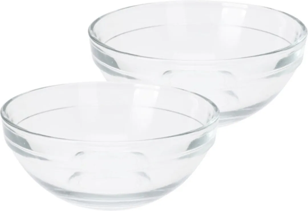 Excellent Houseware Glas Kommetjes 6x 500ml - 14cm Transparant
