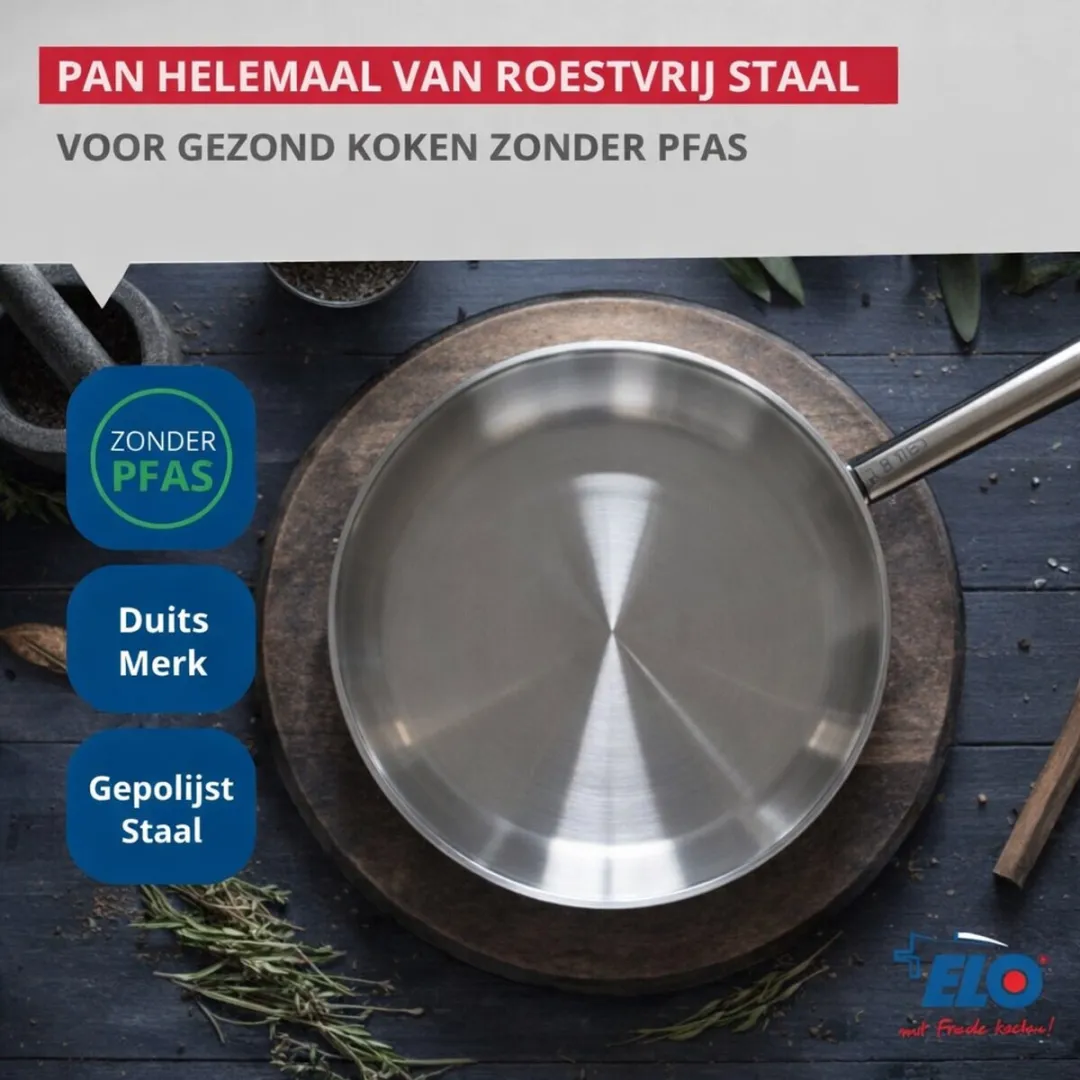 Fackelmann Elo Profi Brillant Keukengerei Set 3-delig - 28/32cm & 12cm Roestvrij staal