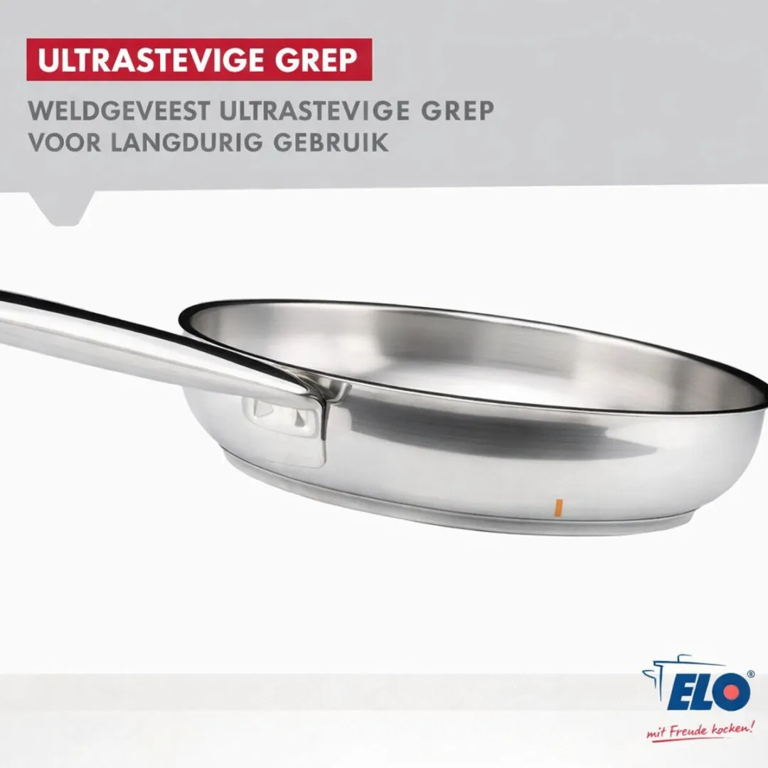 Fackelmann Elo 9903350 Roestvrijstalen Koekenpanset 24cm & 28cm