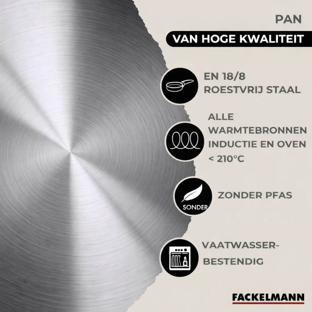 Fackelmann Kookset 9352650 - 6-delig - Roestvrij staal
