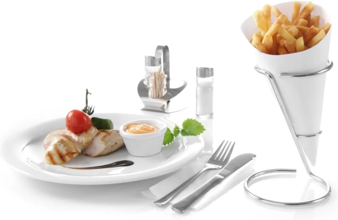HENDI Friteszakhouder 513973 - Ø11x17.5cm - RVS - Vaatwasbestendig