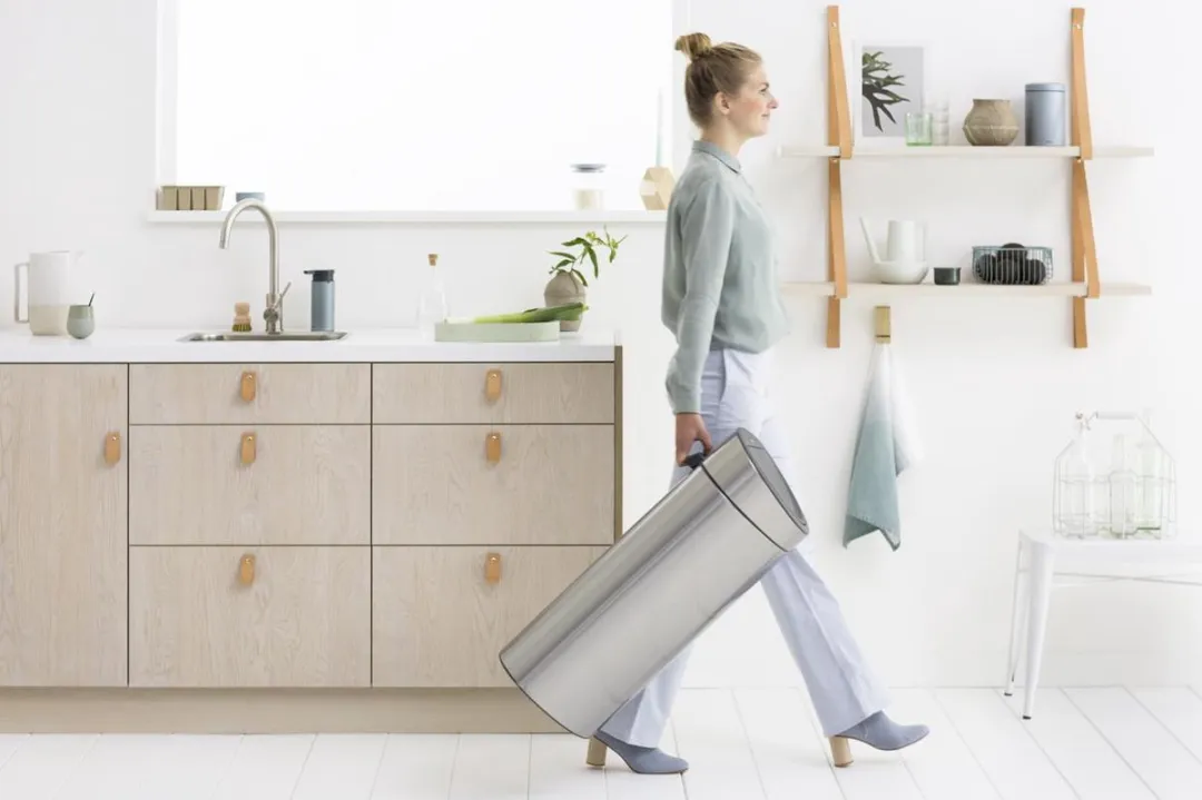 Brabantia Touch Bin Prullenbak 33L Matt Steel - 2 Vakken