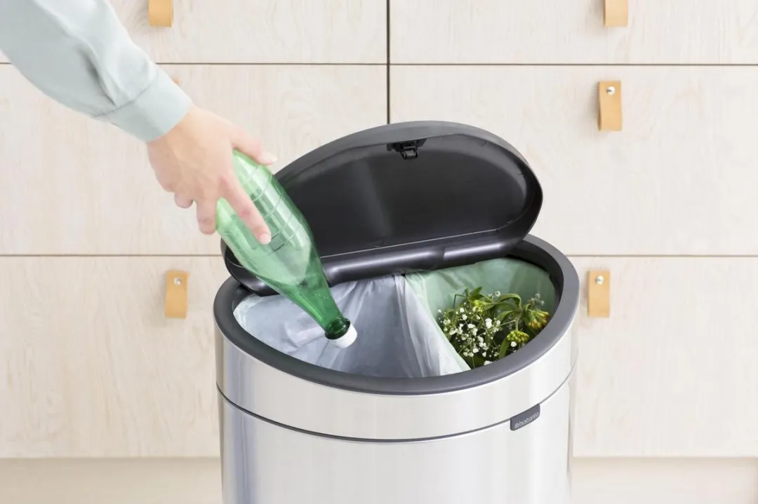 Brabantia Touch Bin Prullenbak 33L Matt Steel - 2 Vakken - afbeelding 6 van 6