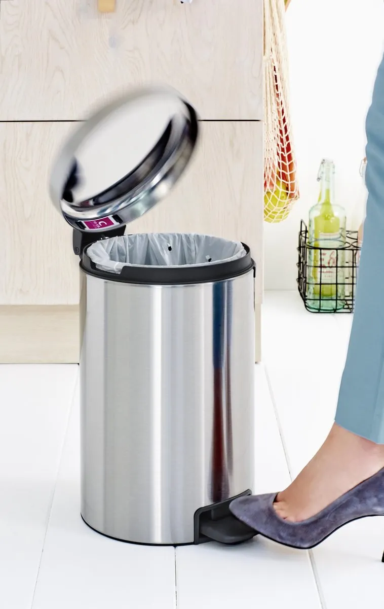 Brabantia NewIcon Prullenbak 12L - Matt Steel