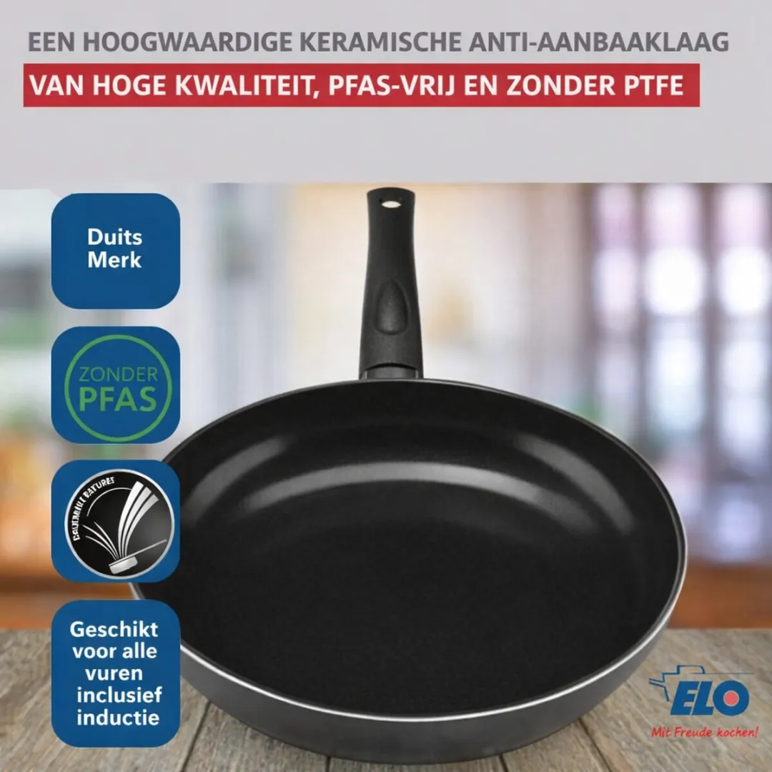 Fackelmann ELO 9718050 Keukenset - 5-delig - Inductie - Zwart