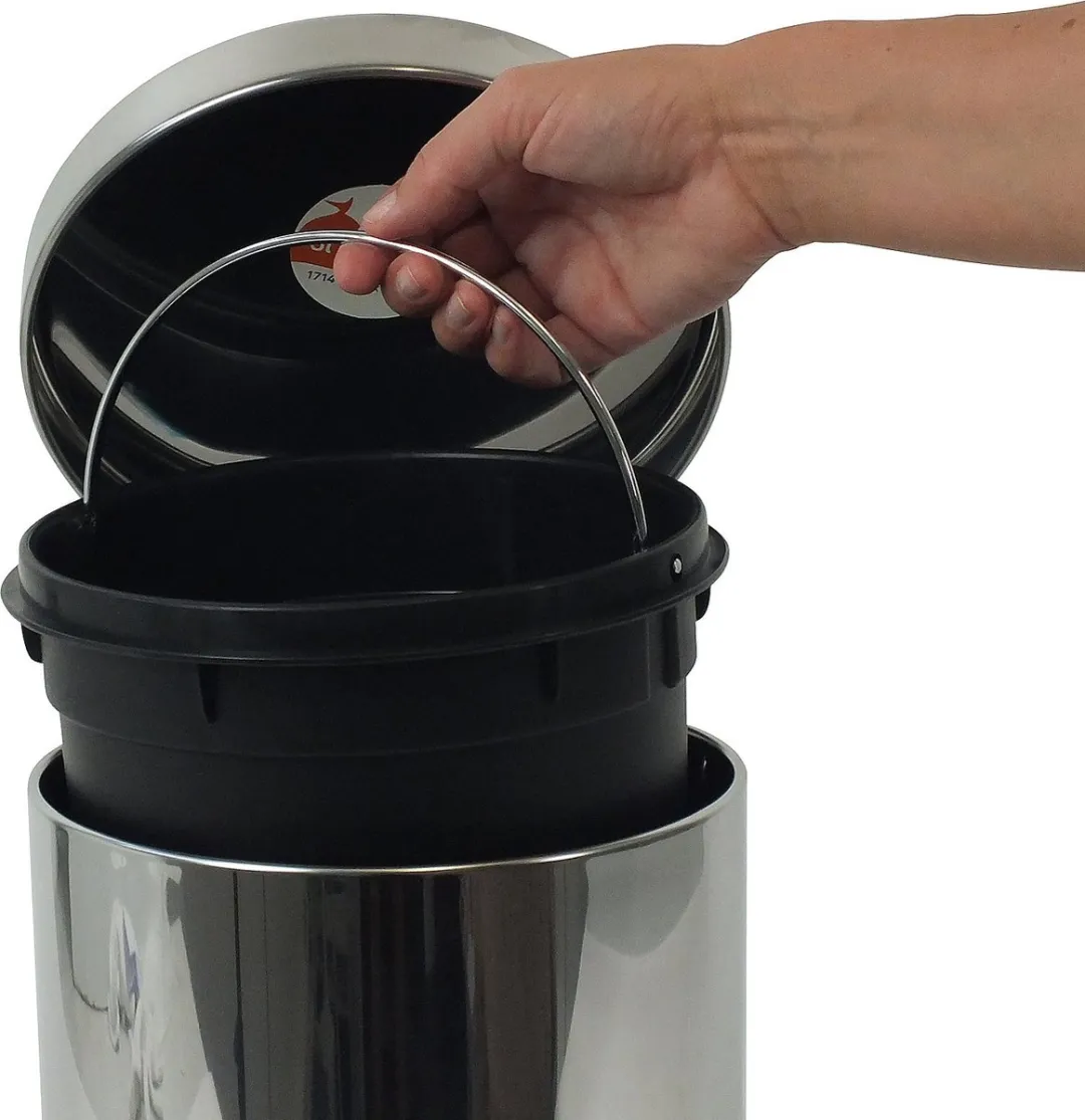 Kela Stampa Pedaal Afvalemmer 3L - Zilver