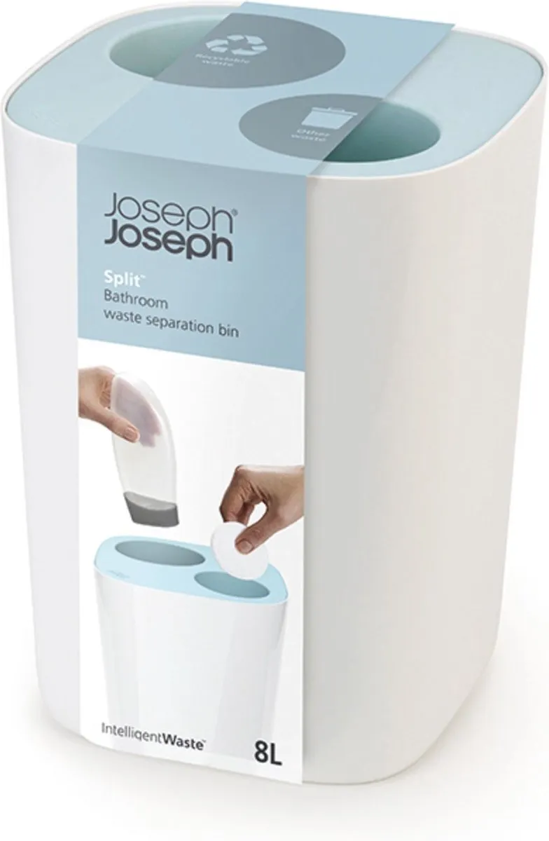 Joseph Joseph Split Prullenbak 2x8L JJ 705058 - Blauw