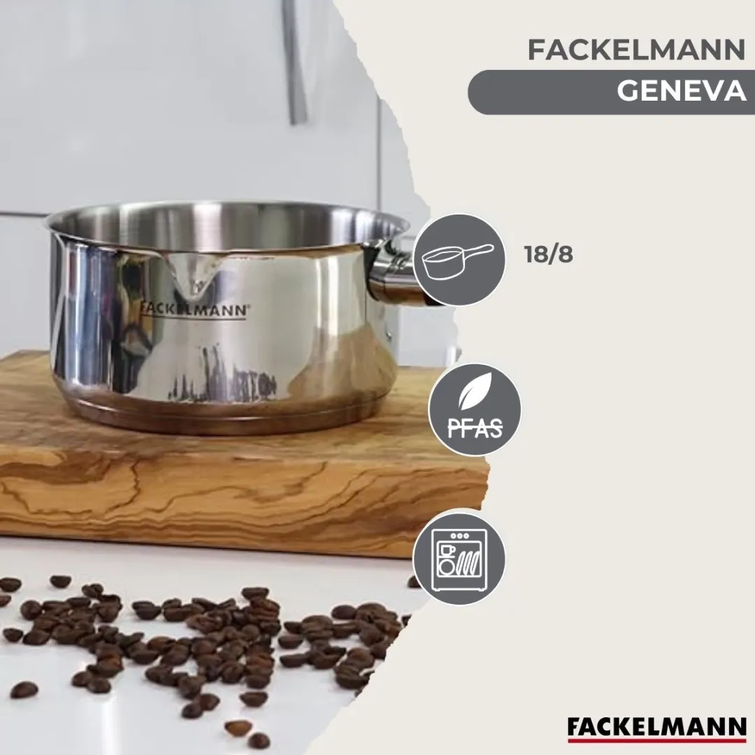 Fackelmann Steelpan 16cm - Inductie - 0,20L - Grijs