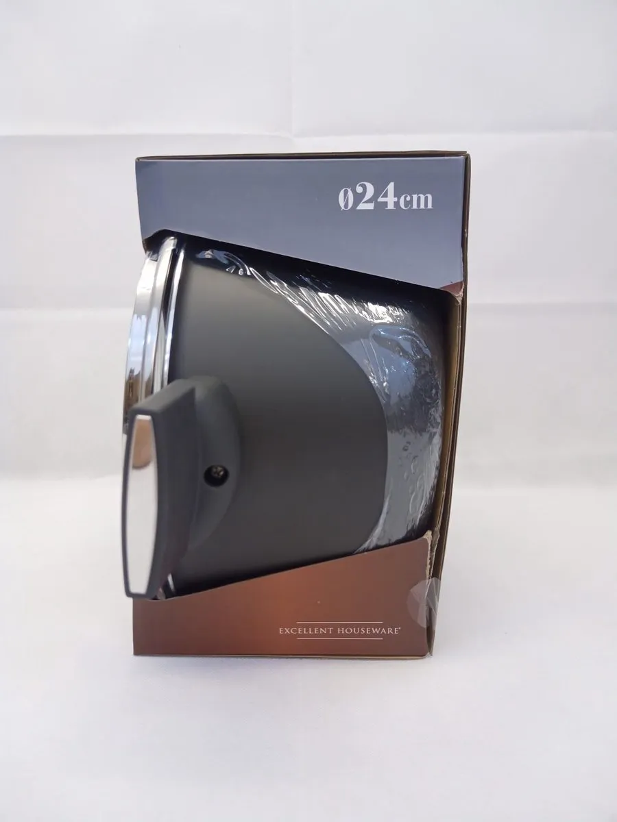 Excellent Houseware Braadpan 24cm - Zwart - afbeelding 6 van 6