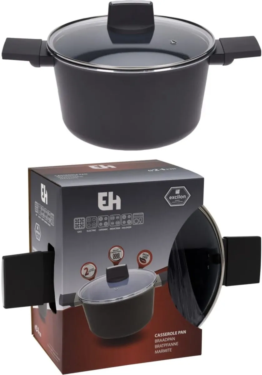 Excellent Houseware Braadpan 24cm - Zwart