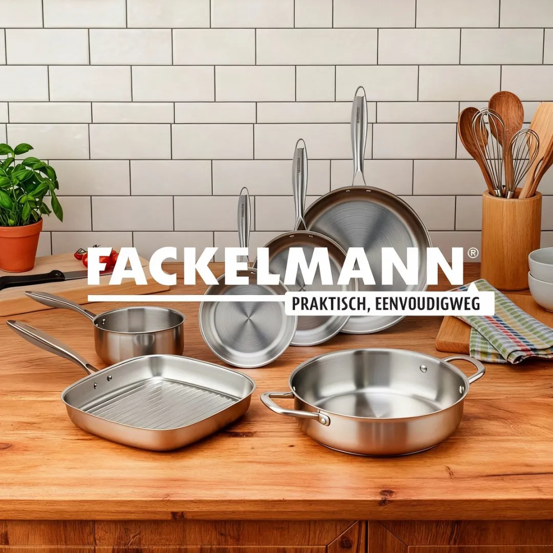 Fackelmann Koekenpan 20cm Roestvrij Staal - Inductie & Ovenbestendig