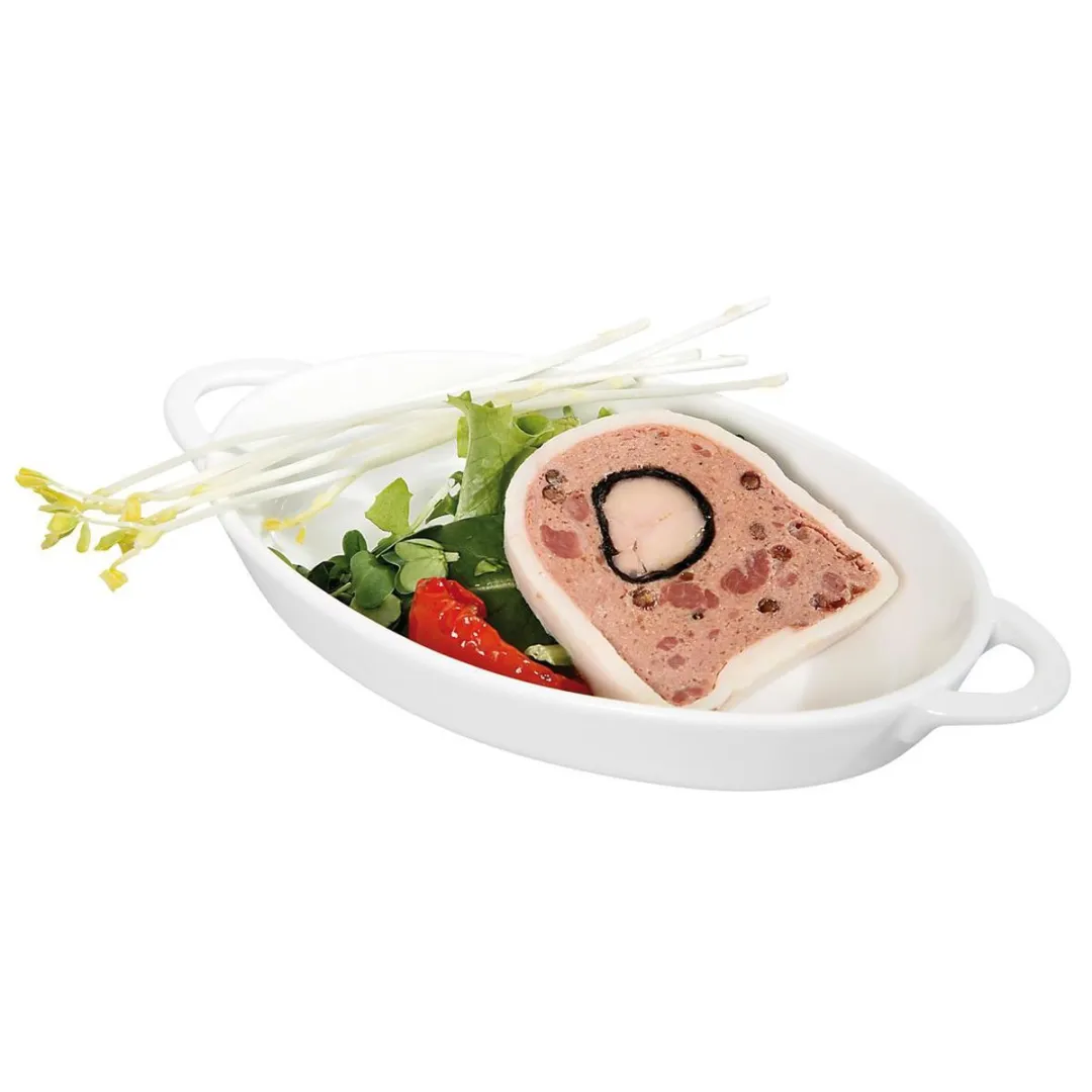 HENDI Ovale Tapasschaal Porselein 0,8L - Wit