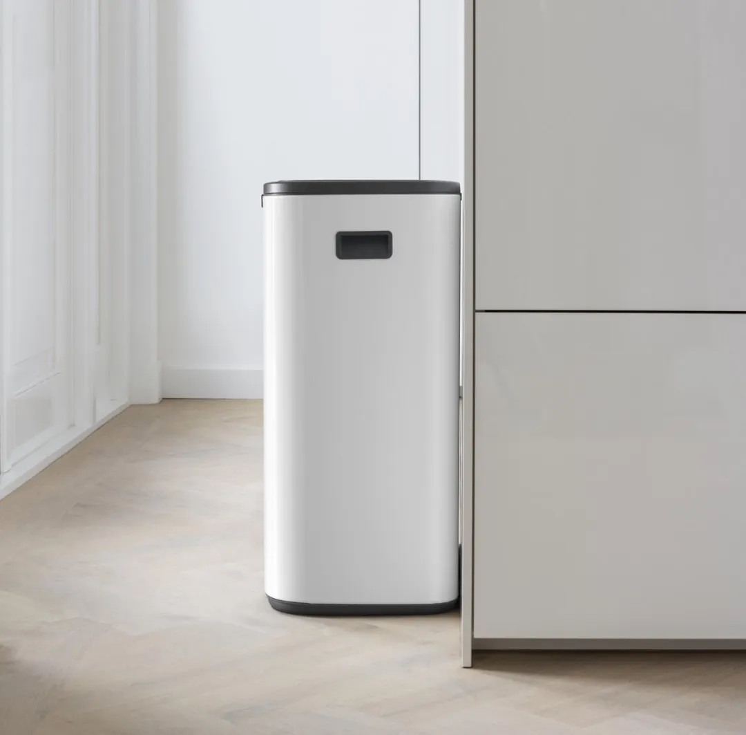 Brabantia Bo Touch Bin Prullenbak 2x30L - Afvalscheiding - Wit - afbeelding 6 van 6