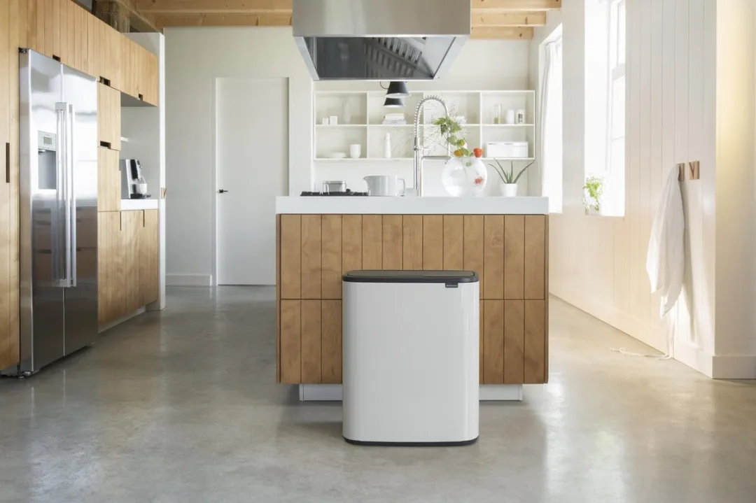 Brabantia Bo Touch Bin Prullenbak - 2 x 30 liter - Afvalscheiding - White