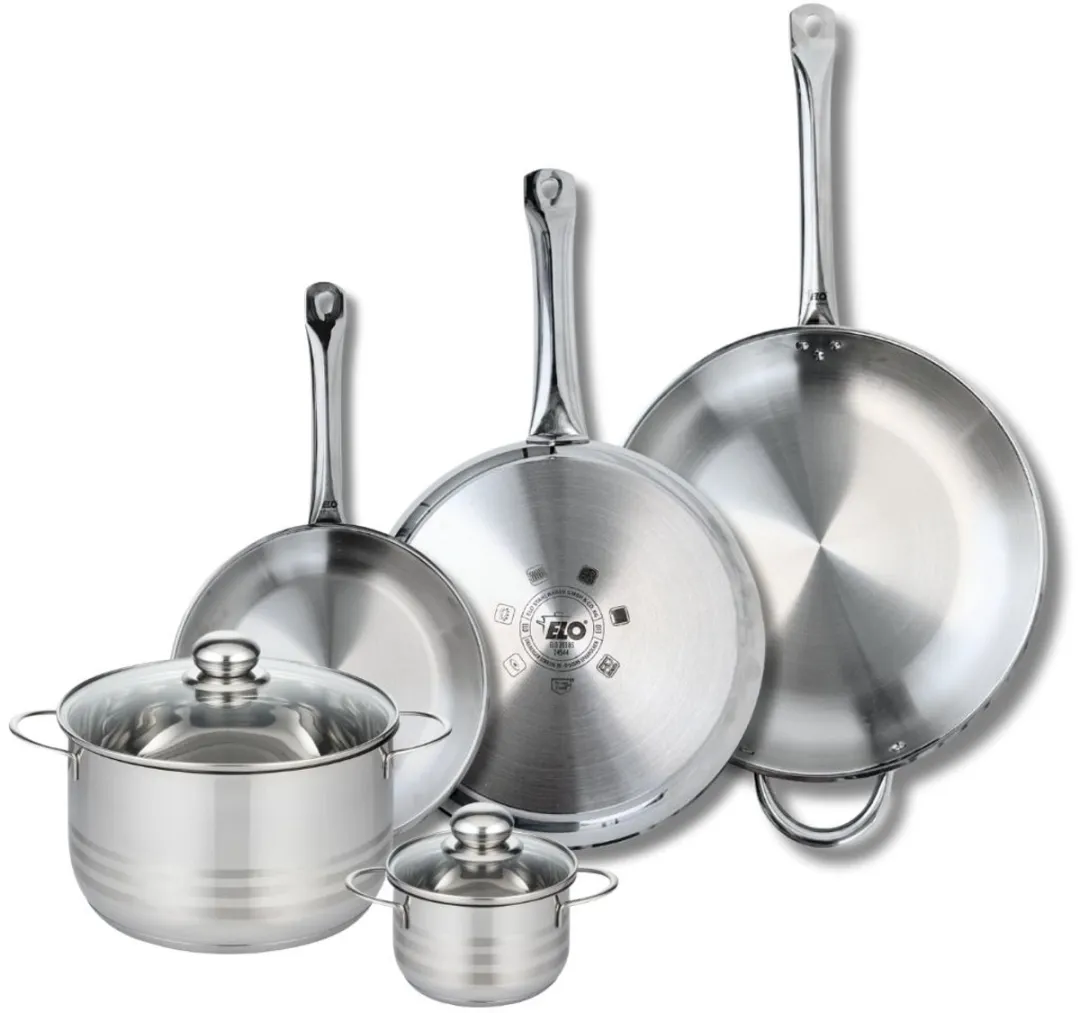 Fackelmann Elo Profi Brillant Keukenset 5-delig - 3 Koekenpannen 24/28/32cm & 2 Steelpannen 16/24cm