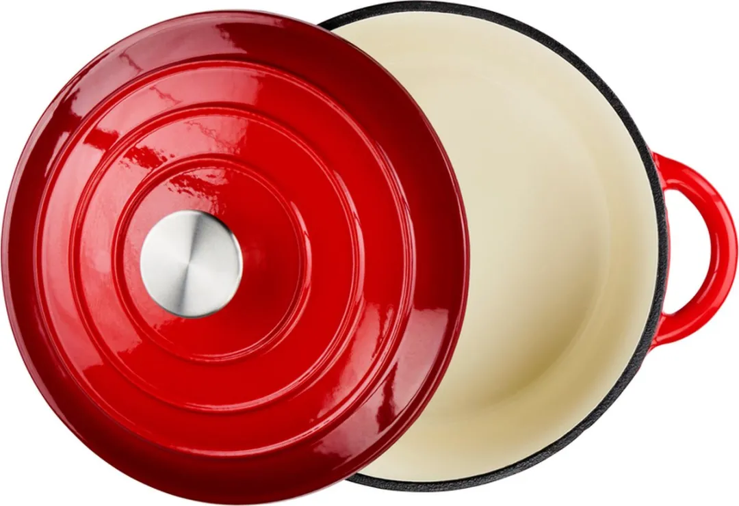 Alpina Gietijzeren Braadpan 24cm - Rood - afbeelding 6 van 6