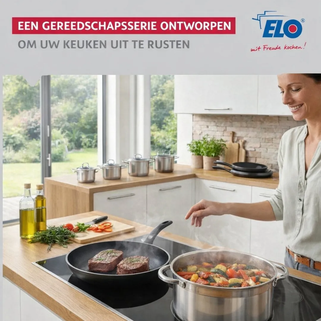 Fackelmann Elo 9737550 Keukengerei Set - 3-delig - Inductie - Roestvrij staal