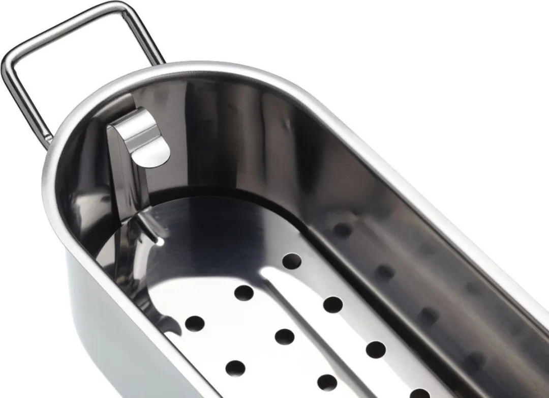 KitchenCraft RVS Vispan 45cm - Ø50cm - Zilver