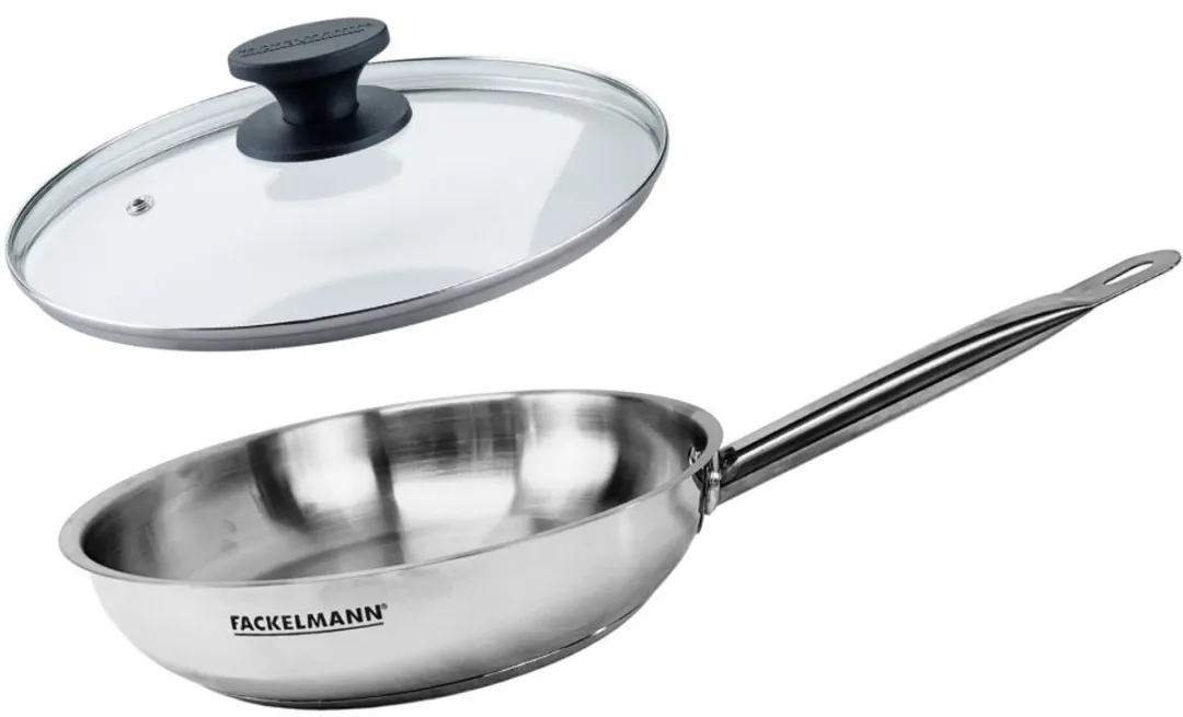 Fackelmann Eterna Pan 28cm - Inductie - Roestvrij staal/Glas